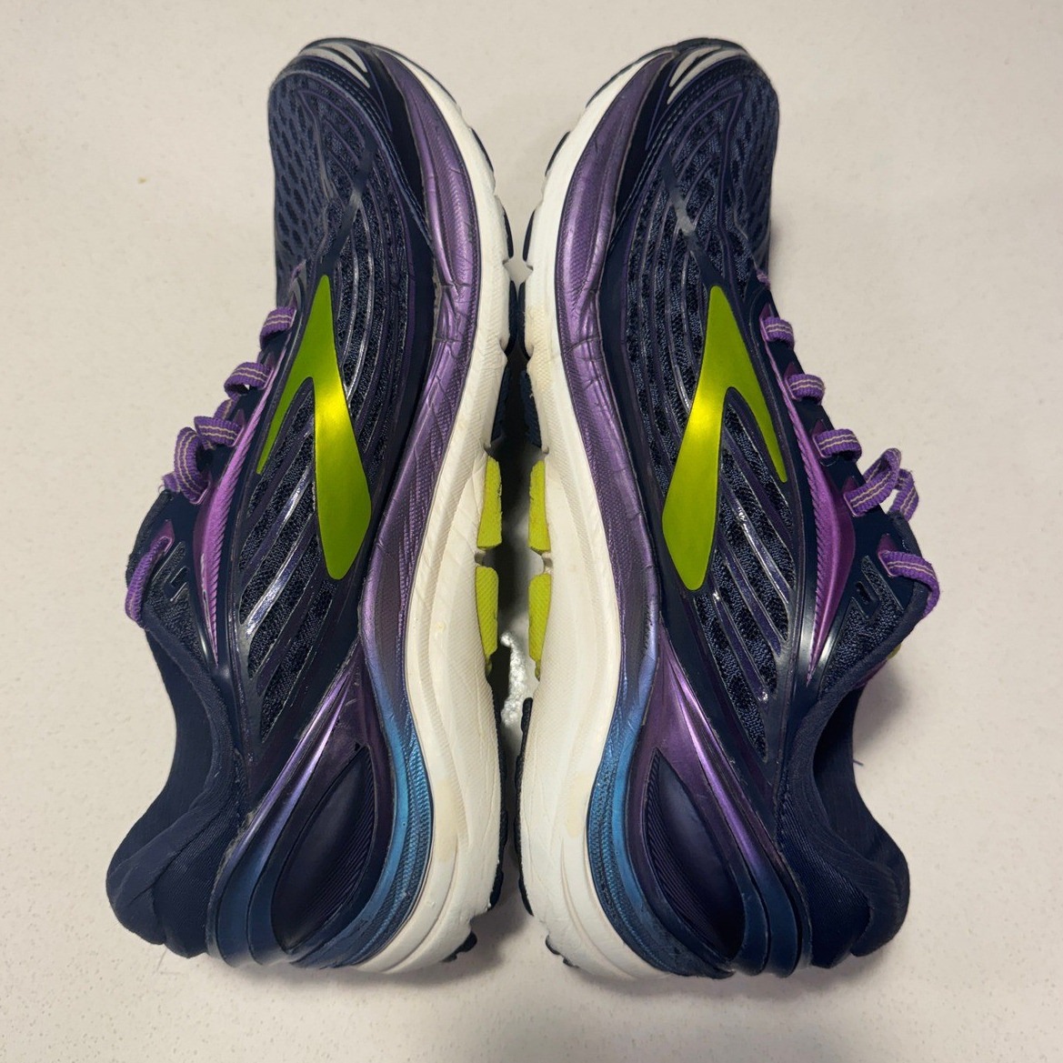 Brooks Transcend 4 Womens Running Shoes Navy Purple Lime 1202391b465 Size 9.5